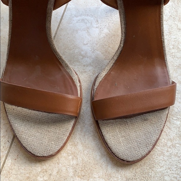 Linen and Leather heels - Picture 3 of 3